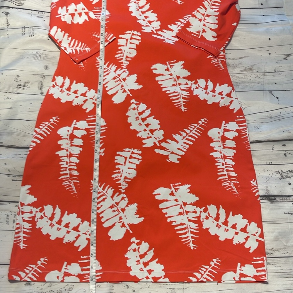 Persifor Orange and White Floral Dress Size XL NWT - Picture 9 of 11